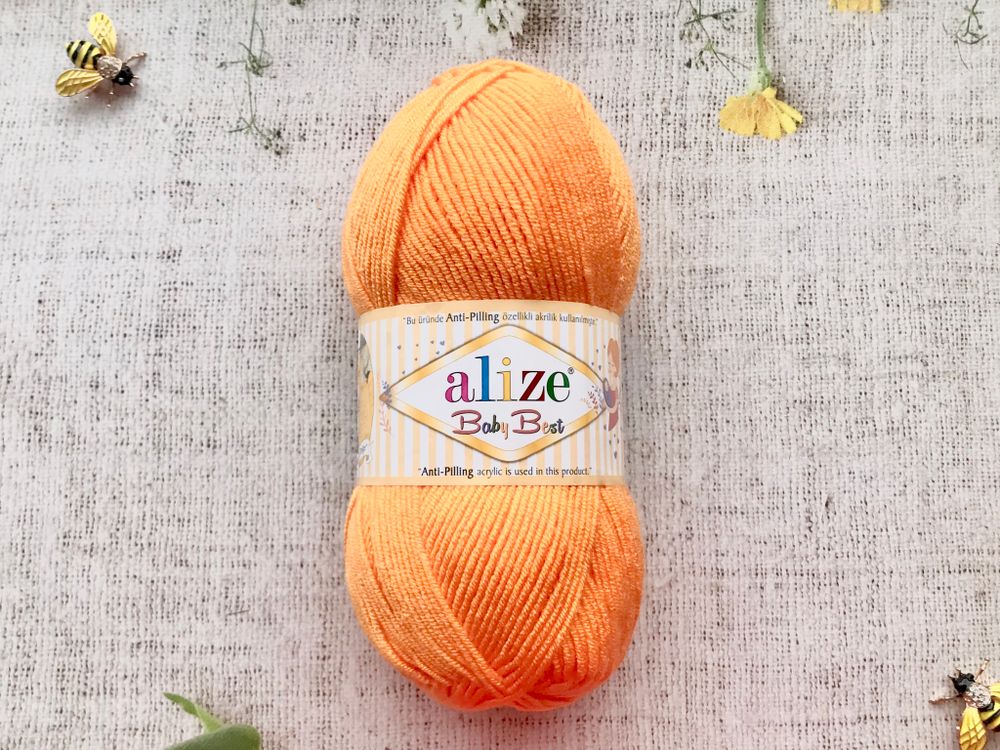 Пряжа ALIZE &quot;Baby Best&quot; 336 оранжевый