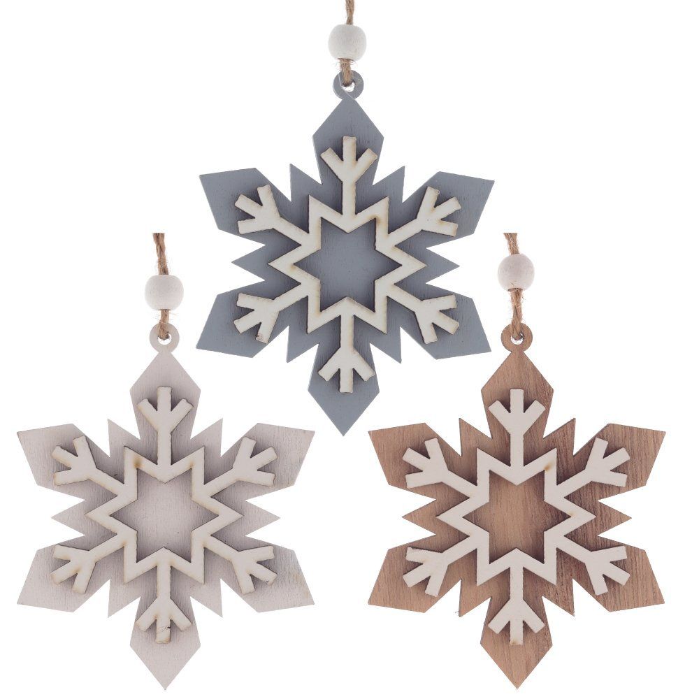 GAEM Украшение новогоднее "Снежинка", L8 W1 H10,5 см, 3в.