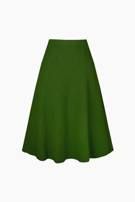 Зелёная шерстяная юбка
