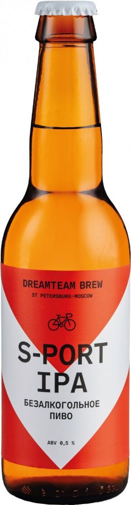 Пиво Дримтим С-Порт ИПА Безалкогольное / Dreamteam S-Port IPA 0.33л - 12шт