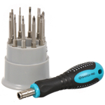 Набор отверток для точных работ, 11 пр, Bartex, трехкомпонентная ручка, с насадками, пенал, AI-30040, шт