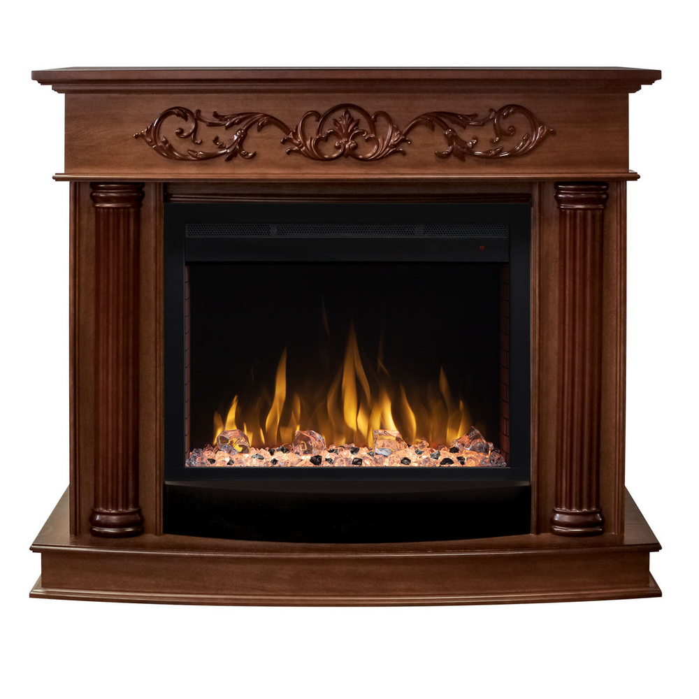 Электрокамин RealFlame Milano NT орех с очагом Saphir 25,5