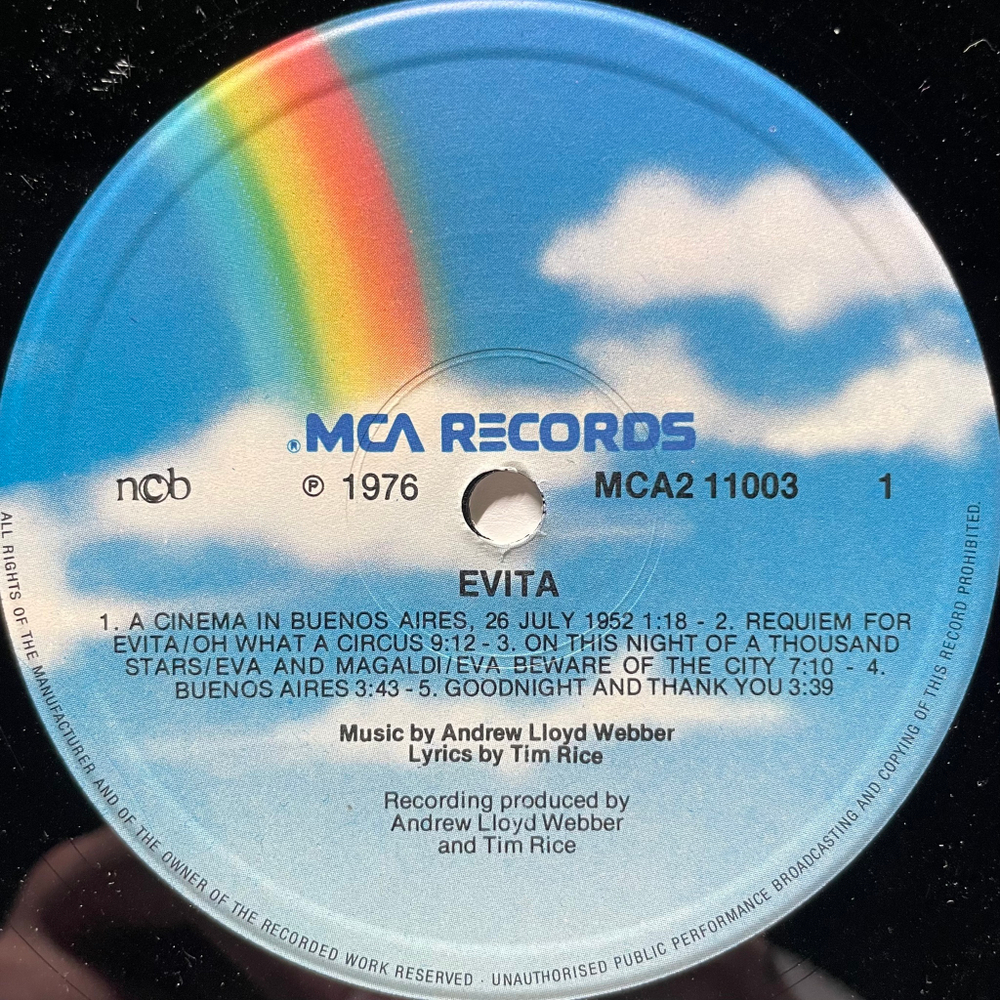 Andrew Lloyd Webber, Tim Rice ‎– Evita 2LP (Скандинавия 1978г.)