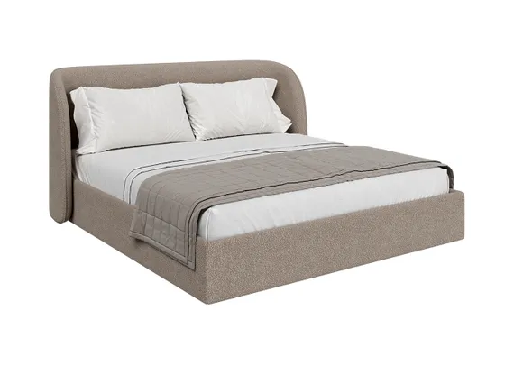 Кровать двуспальная Classic 180 см (бежевый, букле)