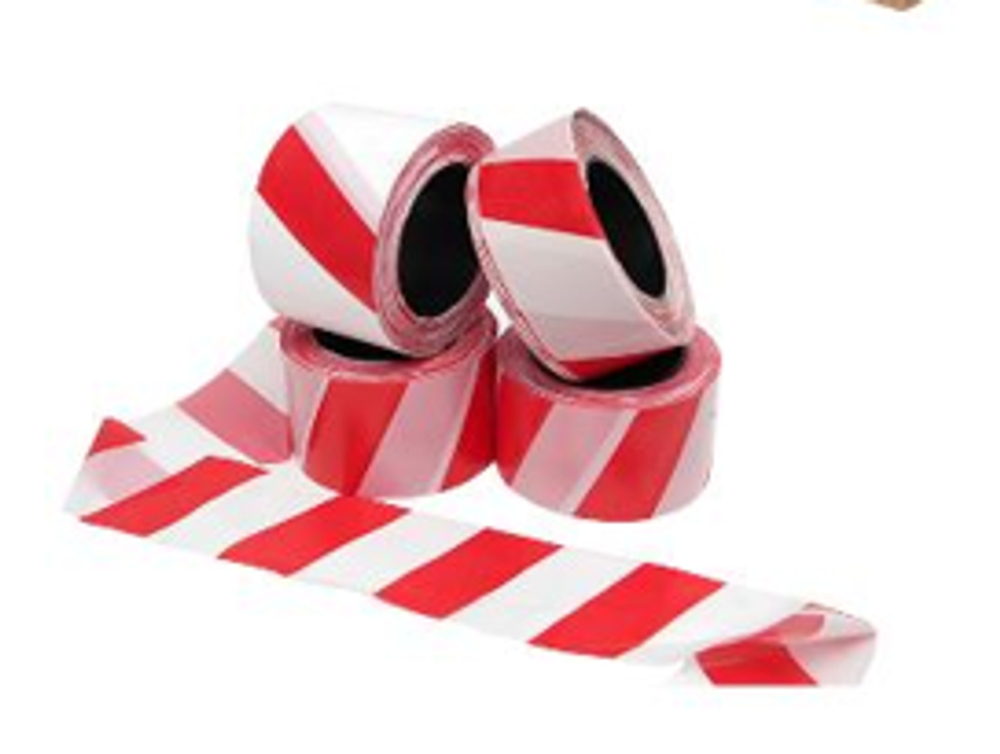 Оградительная лента бело красная ЛО-250/75 Стандарт