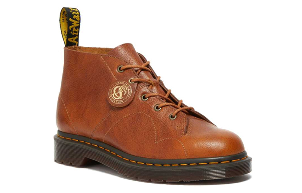 Dr.Dr. Martens Martin Church Buckingham shock-absorbing non-slip fashion round toe ankle Martin boots for men and women the same brown