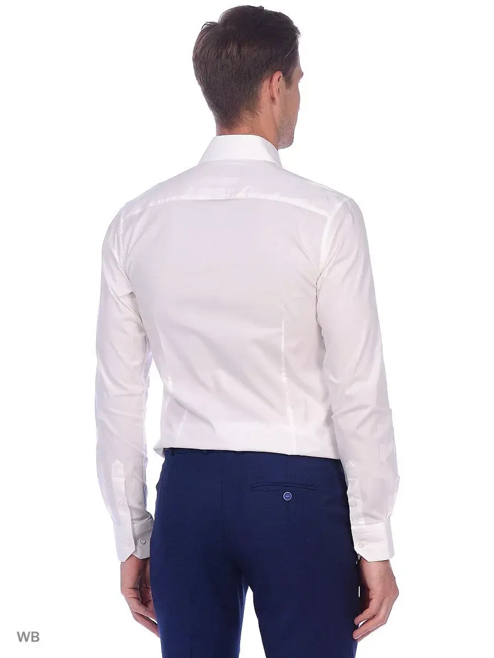 Рубашка приталенная с длинным рукавом