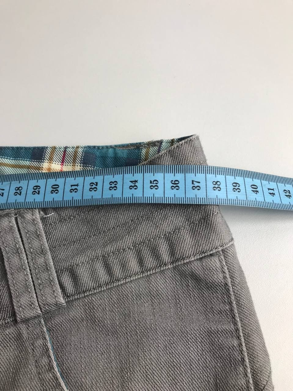 Брюки Oxylane джинсовые 42 размер, с браком