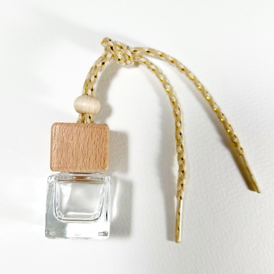 Прозрачный флакон для автопарфюма 8мл с золотистым шнурком