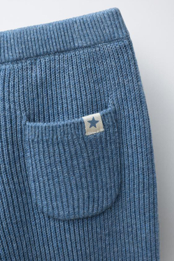 ZARA ТРИКОТАЖНЫЕ БРЮКИ-ДЖОГГЕРЫ, СИНИЙ