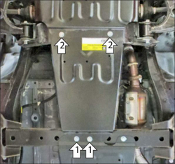 Защита КПП. 2 мм, Сталь. для Jac T9 2024-н.в., Motodor.78317
