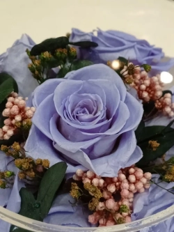 натуральные розы в стекле, вакуум*