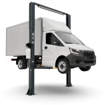 Двухстоечный электрогидравлический подъемник ПГА-5000/1 (высокая версия для LCV) Синий RAL5017