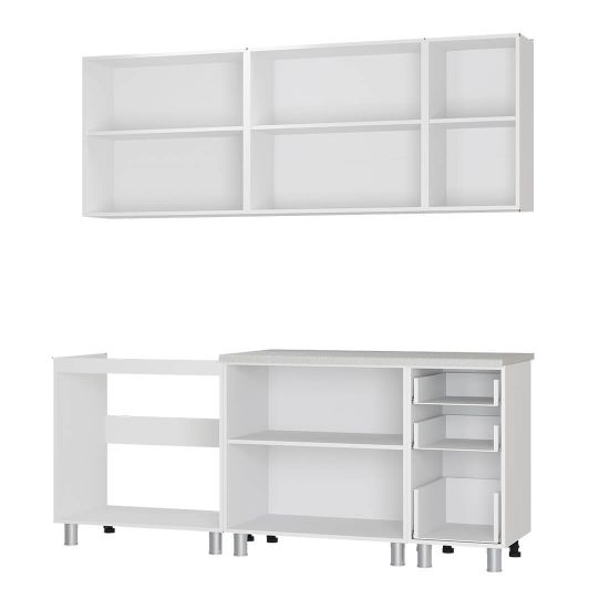 Дина Кухня МДФ (bts) белый глянец