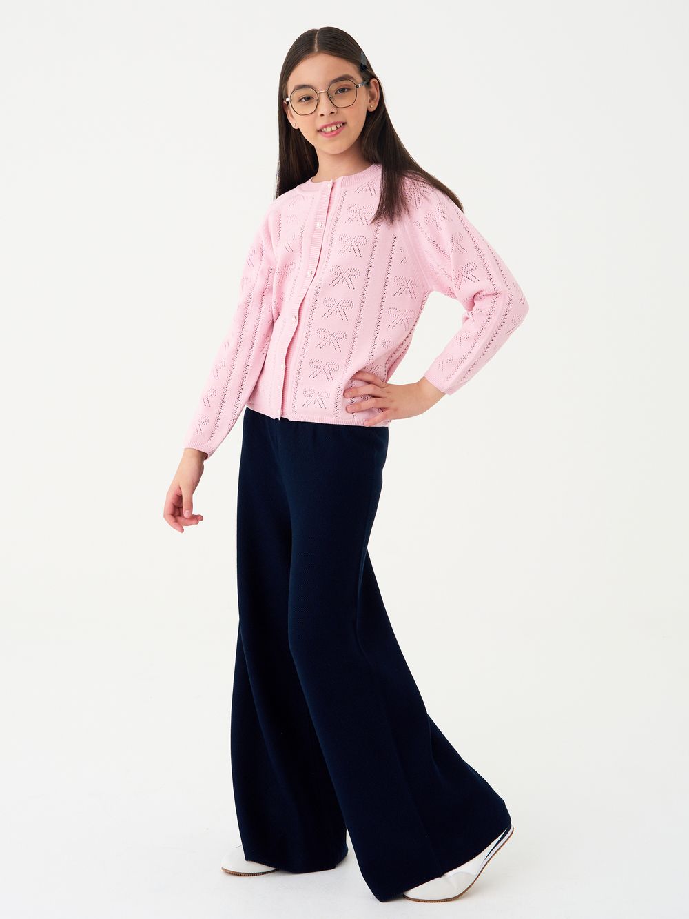 Кардиган для девочки AT1385 розовый