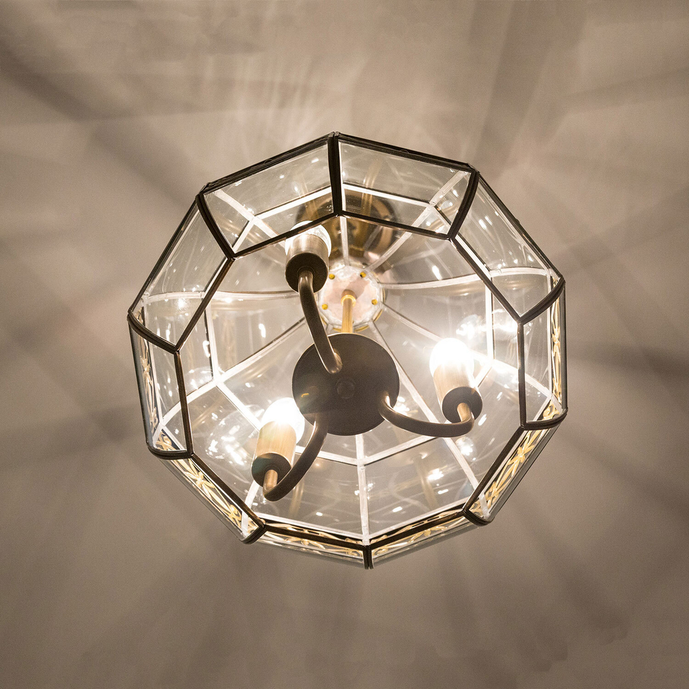 Citilux Гера-2 CL444230 Люстра подвесная витражная Бронза