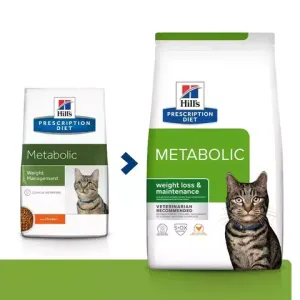 Уценка! Срок до 04.2024/ Ветеринарный сухой корм Hill's Prescription Diet Metabolic для кошек, для коррекции веса, с курицей