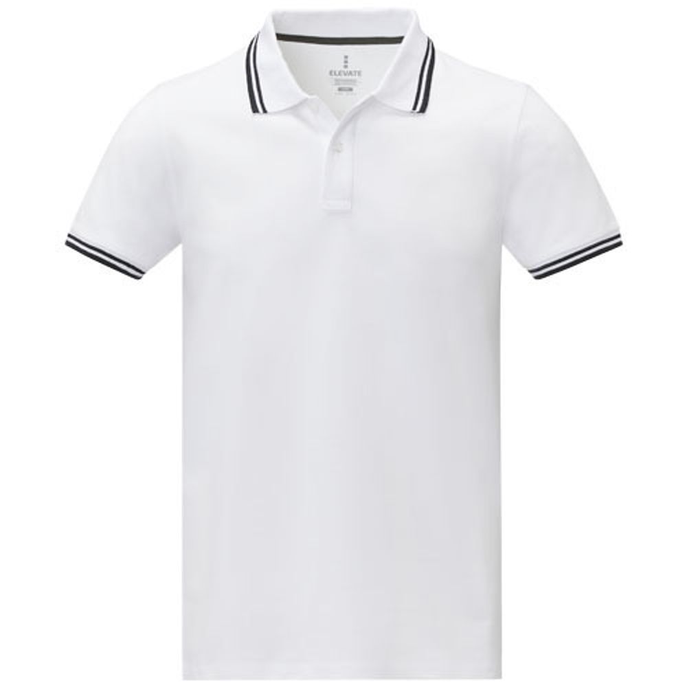 Amarago Мужское поло с коротким рукавом и контрастной отделкой