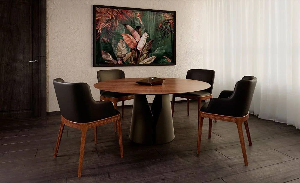 Стол круглый Джино шпон