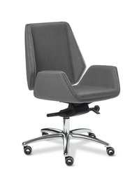 Кресло Siena Chrome B серая ткань