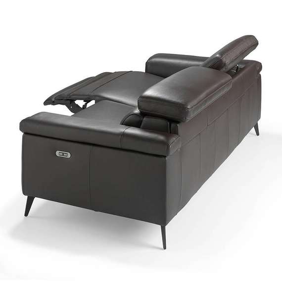 Трехместный диван с реклайнером Angel Cerda 5319-3P, темно-коричневая кожа