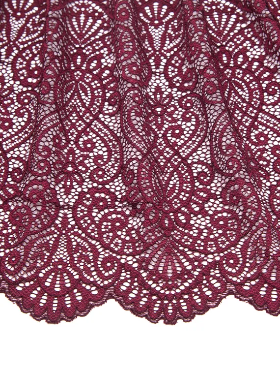 03-251 Кружево эластичное 22 см, бордо