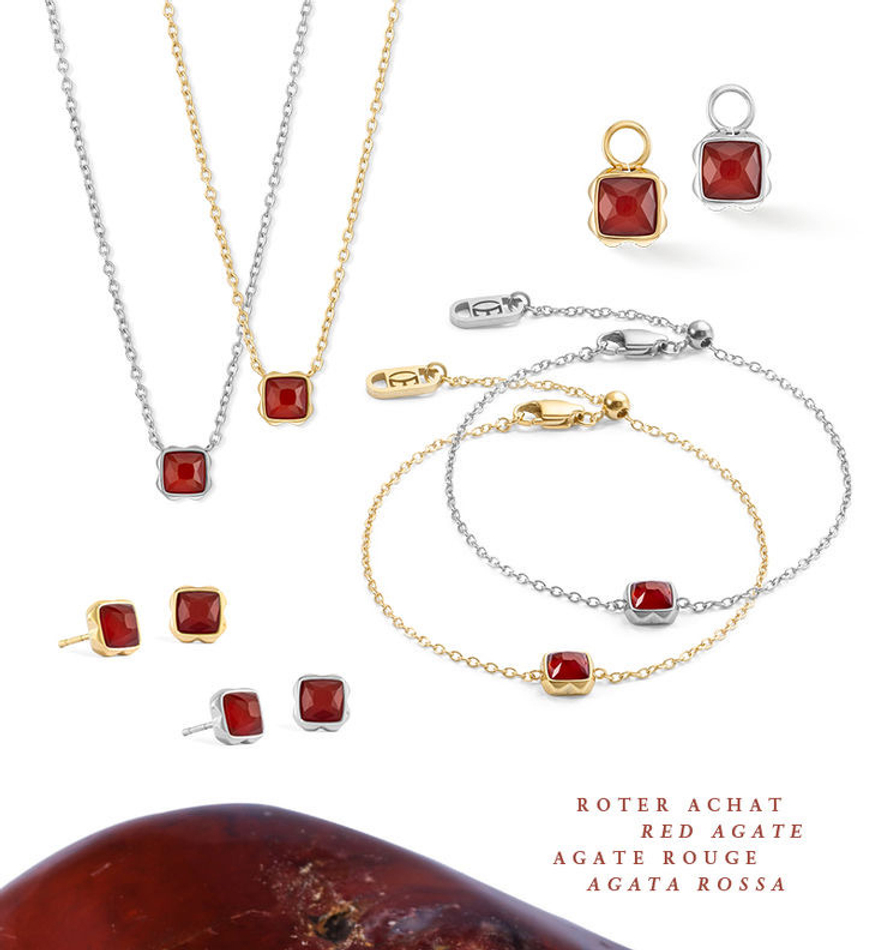 Браслет Coeur de Lion Red agate (January) 1301/30-0300