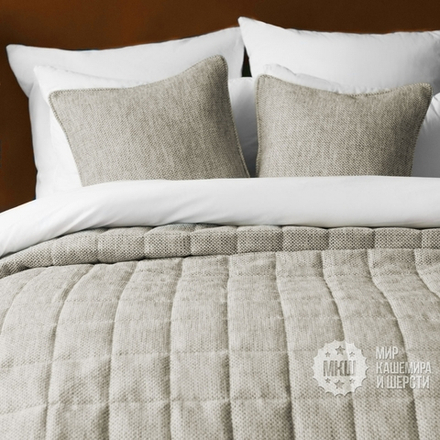 Покрывало из рогожки для спальни МАРИСС (арт. BL02-279-03)  -   230х250 см. - коричневое