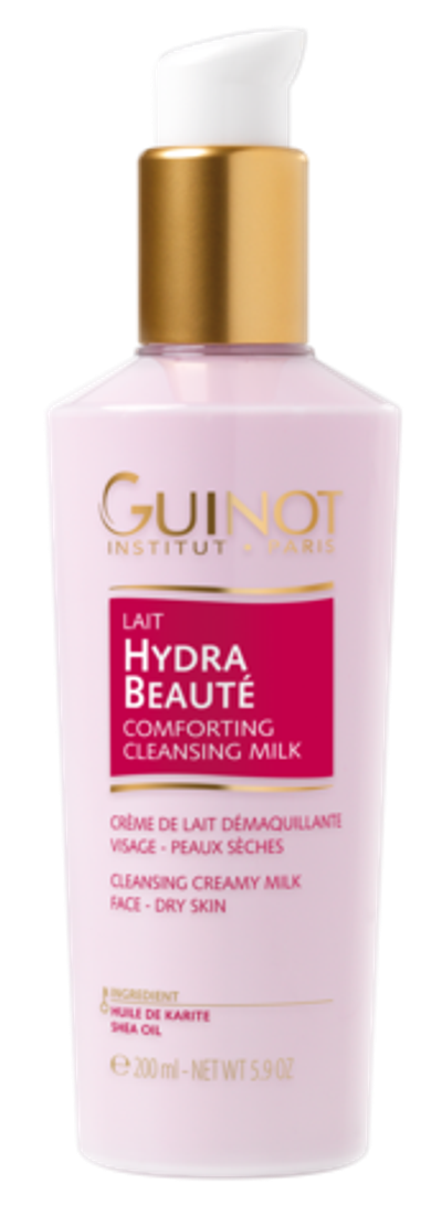 Lait Hydra Beaute Смягчающее молочко с насыщенной кремовой текстурой и цветочным ароматом предназначено для очищения сухой кожи.