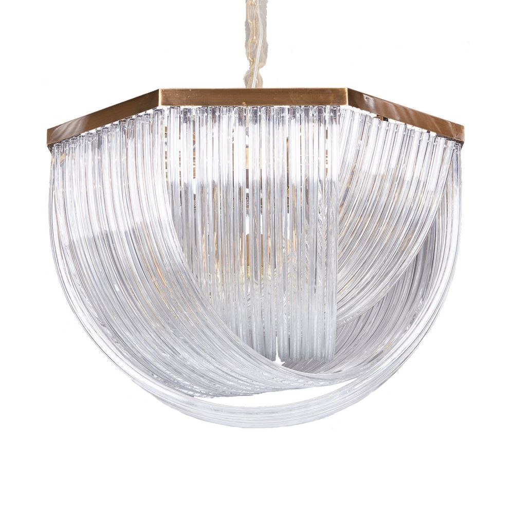 Люстра Murano L12 brass/clear