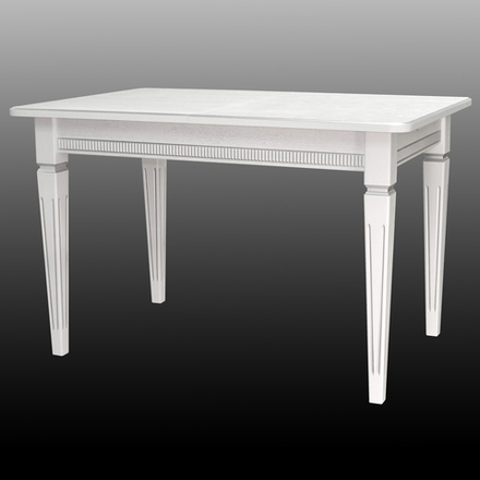 Стол обеденный Мебелик Васко В 87Н белый-серебро 150-200х90