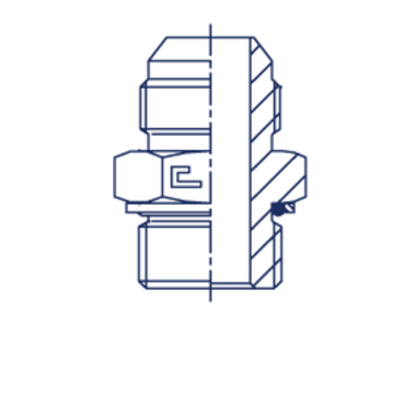 Штуцер FH JIC 1/2 - BSP 1/8