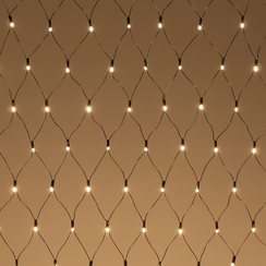 Светодиодная сетка с колпачком 2*2 м., 220В, 256 теплых белых LED, провод черный ПВХ, IP65, LTC (NTL256CAP-11-2WW)