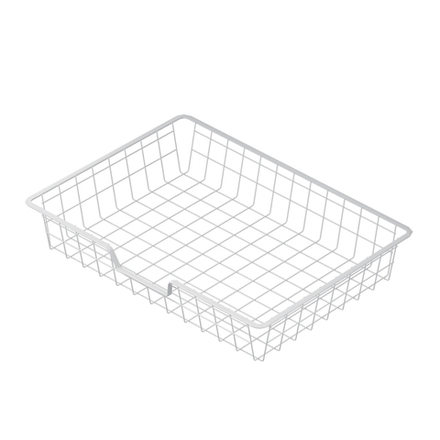Сетчатая корзина выкатная белая 588*424*100 мм