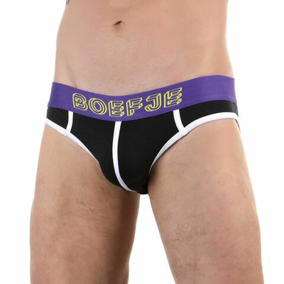 Черные сексуальные трусы-джоки на широкой резинке (Размер: XL) (Цвет: черный)