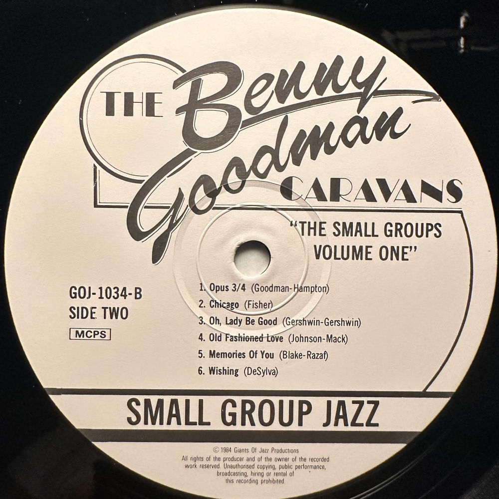 Benny Goodman - The Small Groups Volume One (Англия 1984г.)