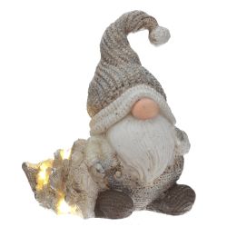 GAEM Фигрка декоративная "Гном" с подсветкой (LR44x2,прилаг), L1, L12 W7 H14 см, 2в.