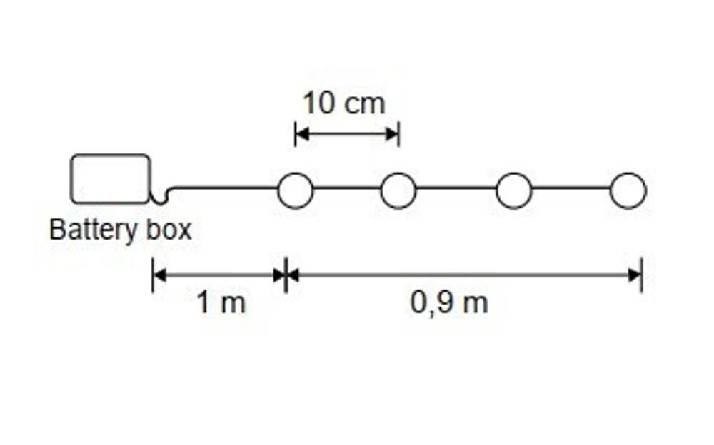 Гирлянда с белыми шариками 10 LED Luca Lighting