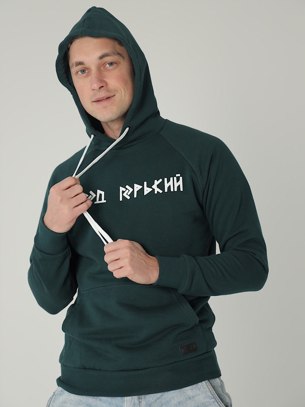 Худи руны зеленое Город Горький мужское