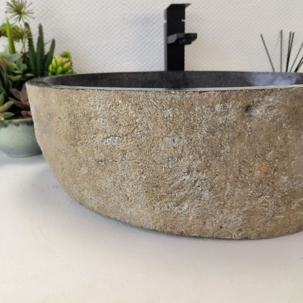 Раковина из речного камня RS-63381 (54*44*16) 0123