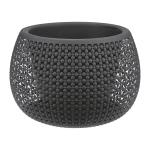 Кашпо ПИРУЛА D290мм 4л с вставкой графитовый (комплект 4 шт)