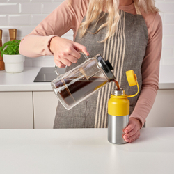 IKEA HETLEVRAD  (ИКЕА ХЕТЛЕВРАД)  -  Термос, нержавеющая сталь/желтый, 0,5 л