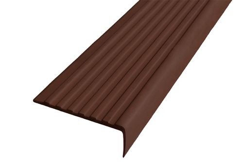 Угол САМОКЛЕЯЩИЙСЯ противоскользящий на ступени резиновый темно-коричневый