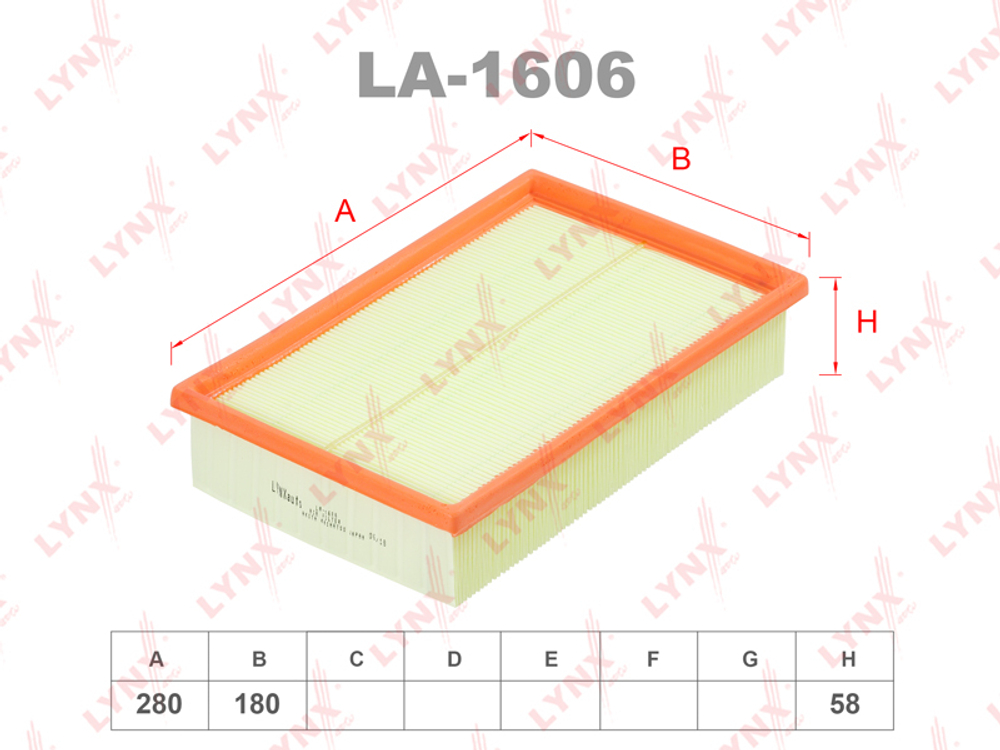 Фильтр воздушный   LYNX    LA-1606