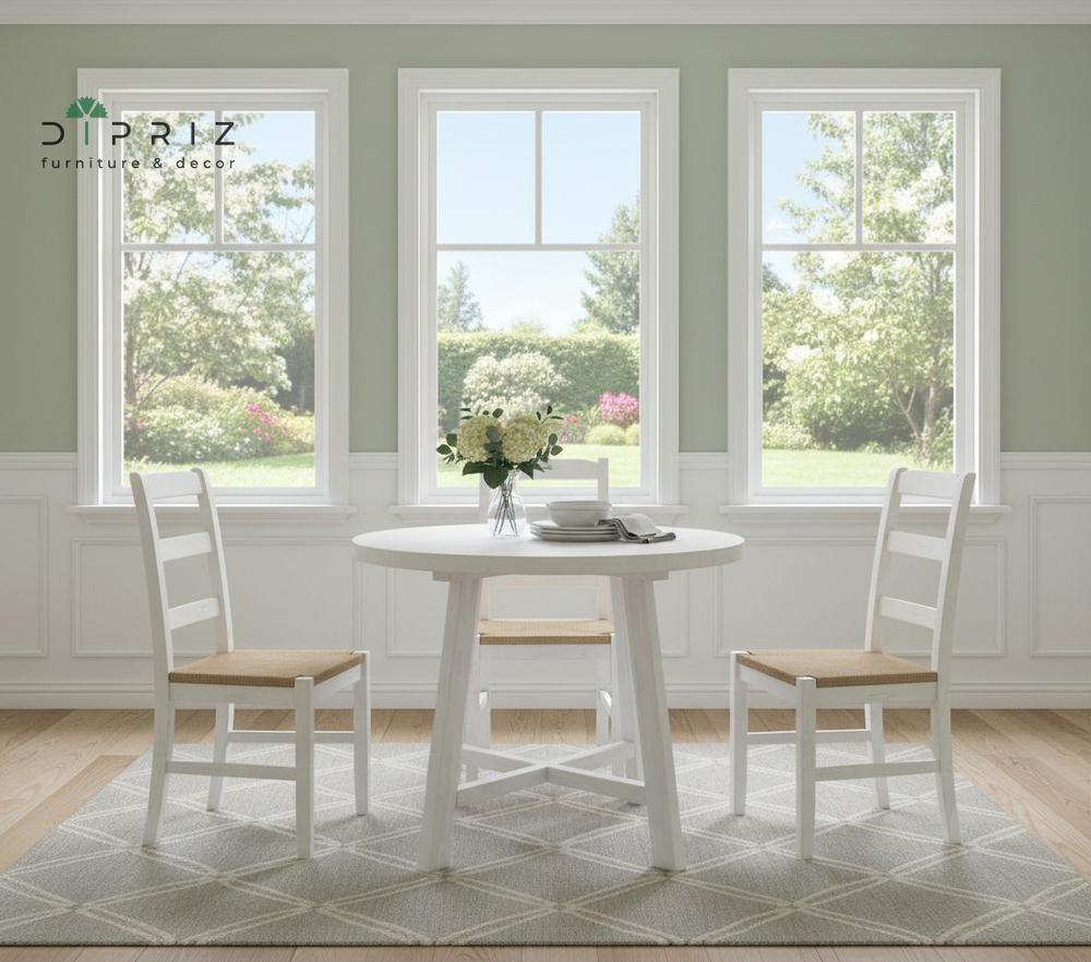 Стол кухонный, 100х100х74, Таула, обеденный, круглый, из массива дуба, MAKOSA