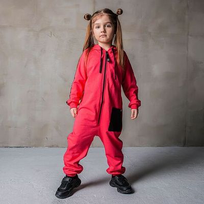 Bb team lightweight hooded jumpsuit - Bubble Gum