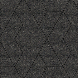 Тротуарная плитка ТРАПЕЦИЯ - Гранит Черный