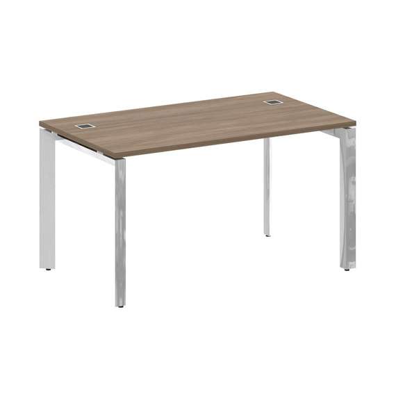 Onix Direct Lux Стол руководителя П-обр. м/к M-O.MP-SRR-3.8 Дуб Аризона/Нержавеющая Сталь/Хром 1380*