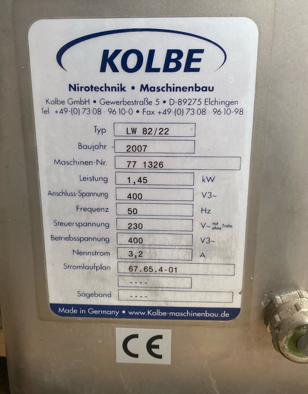 Мясорубка kolbe lw 82/22