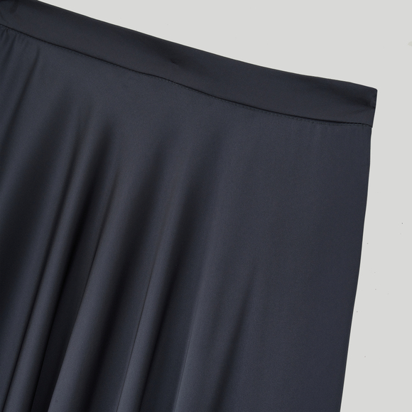 Silk A-line Skirt Dark-Grey